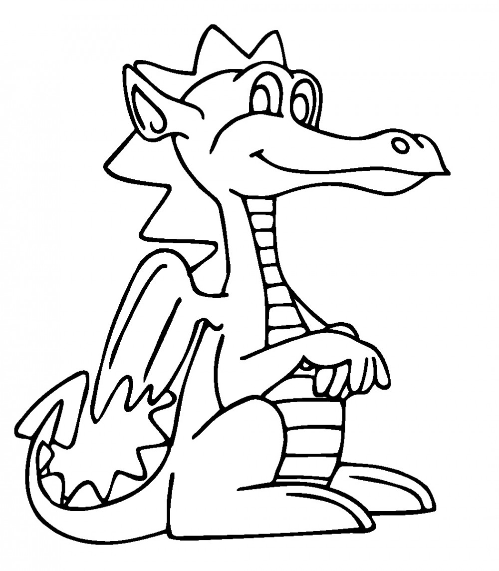 Coloring Dragon Template - ClipArt Best