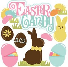 Cute easter candy clipart