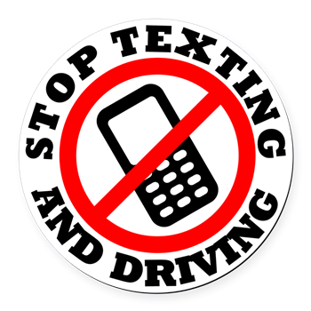 Texting and driving clipart