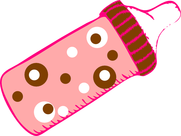 Pink Baby Bottle Clipart