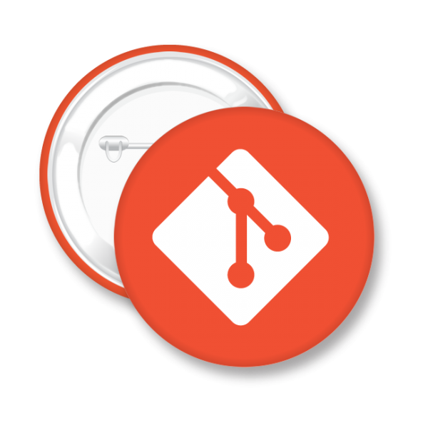 Git versioning system logo pin / button | Unixstickers