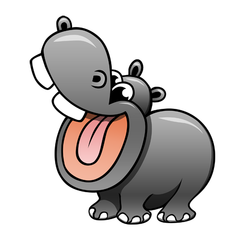 free cartoon hippo clipart - photo #20
