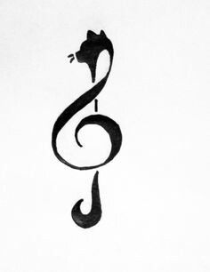 Cats, Treble clef and Treble clef tattoo