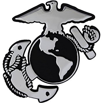 Amazon.com: U.S. Marine Corps Eagle Globe and Anchor Chrome Auto ...