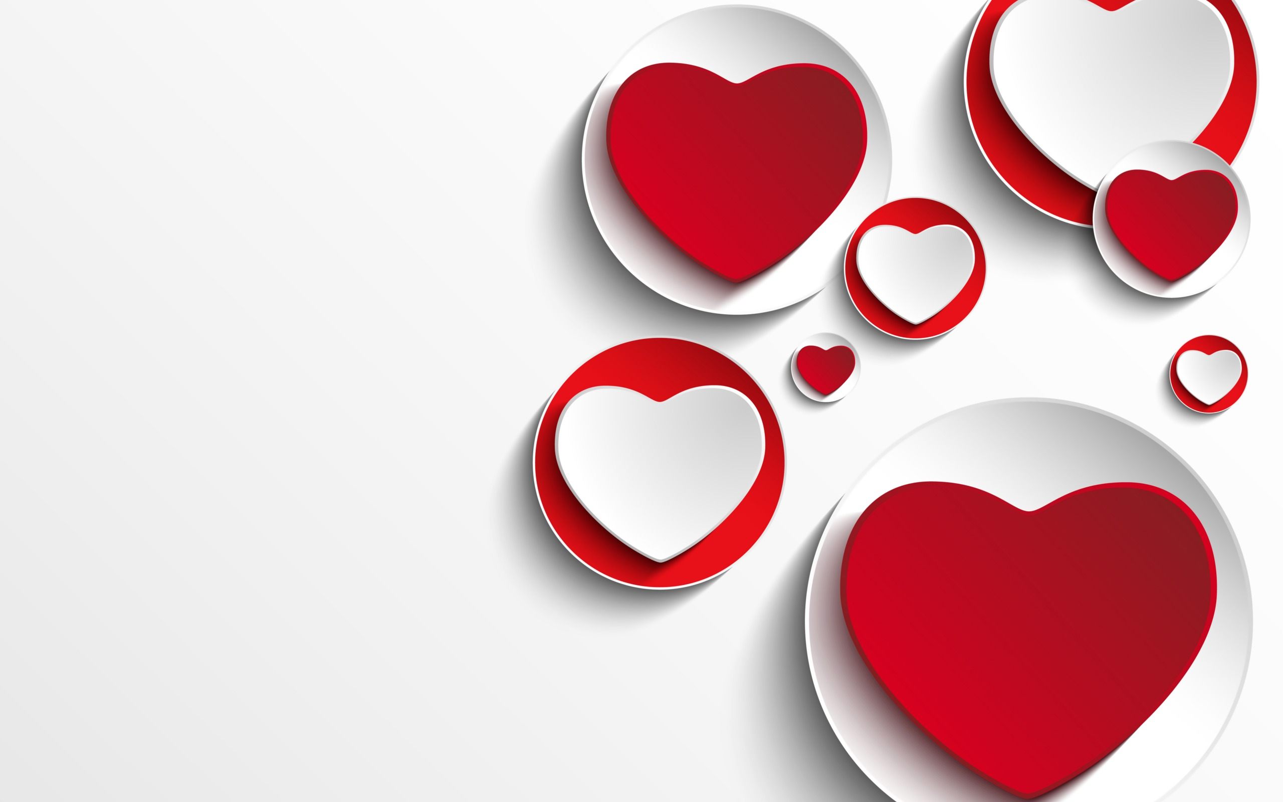 Paper Hearts Love Background Wallpaper HD Download