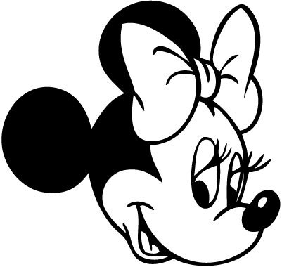 Mouse Minnie Outline Clipart