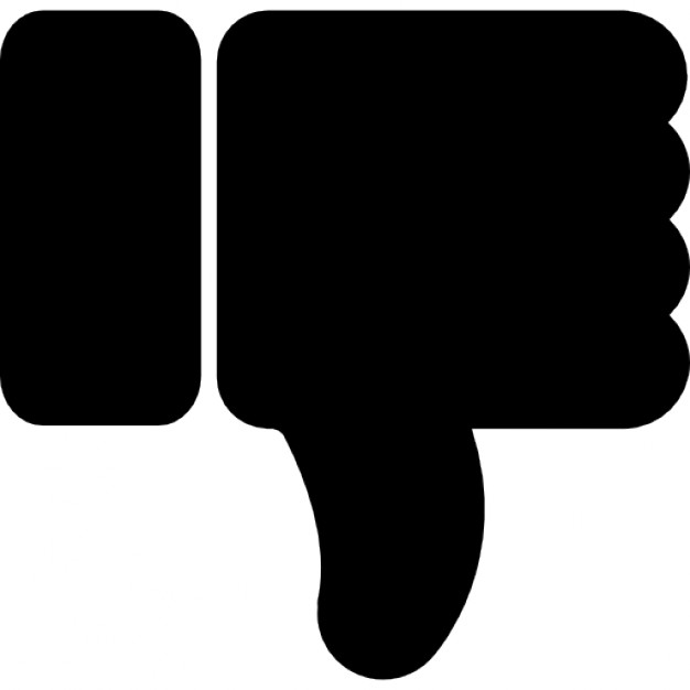 Thumbs down, dislike symbol for facebook Icons | Free Download