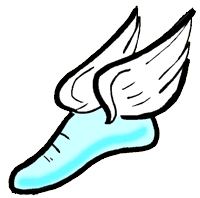Flying shoes clipart