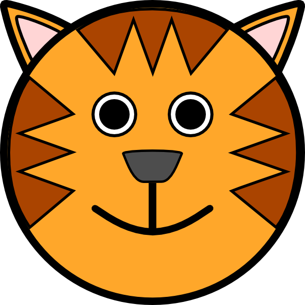 Tiger Face clip art Free Vector