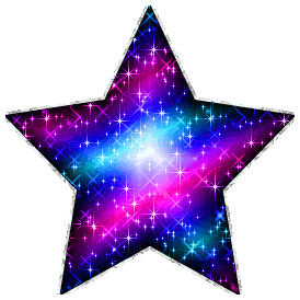 Image - Large pink purple and blue glitter star with silver ...