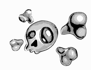 Skull And Bones clip art Free Vector
