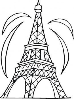 The Eiffel Tower coloring page | Super Coloring