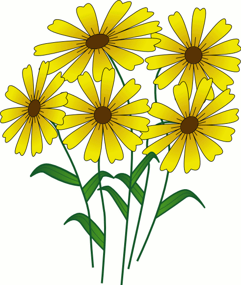 Yellow Flowers Clip Art