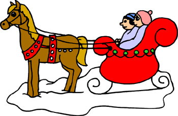 Clipart sleigh ride