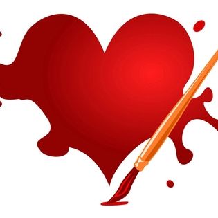 Cute Love Heart Artwork Facebook Cover - Love