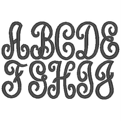 Fancy Monogram Script Font in - Free Clipart Images