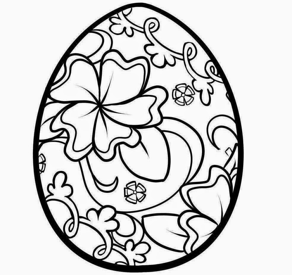 Colour Drawing Free Wallpaper: Printable Easter Egg For Kid ...