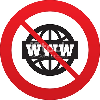 No Www Sign Icon World Wide Web Symbol stock vector art 494811479 ...
