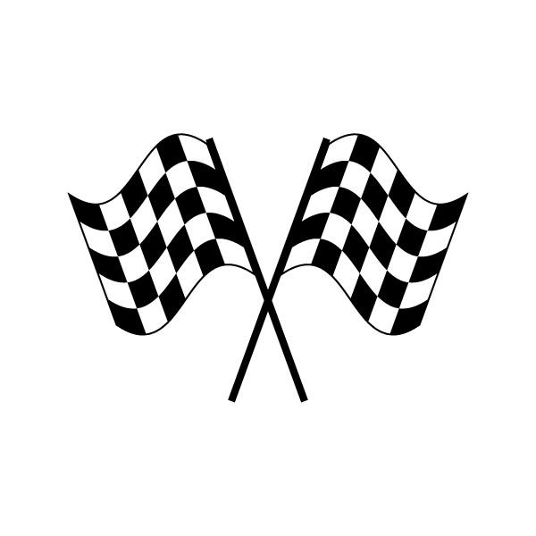 Checkered flag cupcakes clipart