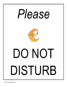 Printable Do Not Disturb Sign