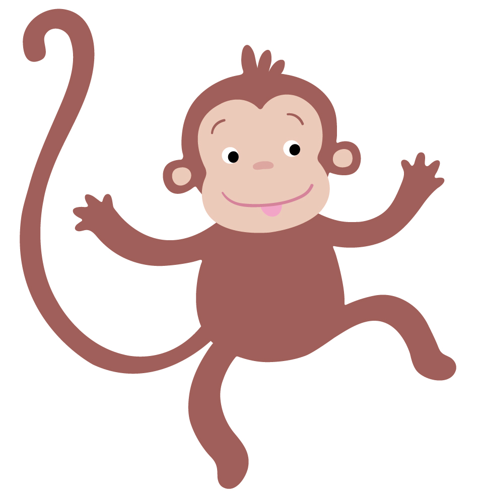 Hanging Monkey Template - Free Clipart Images