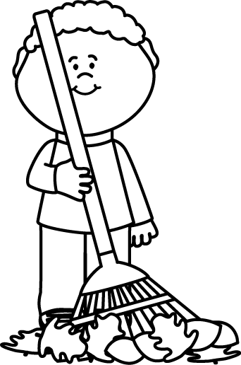 Boy cleaning clipart png black