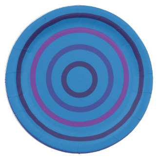Blue Circles Plates | Zazzle