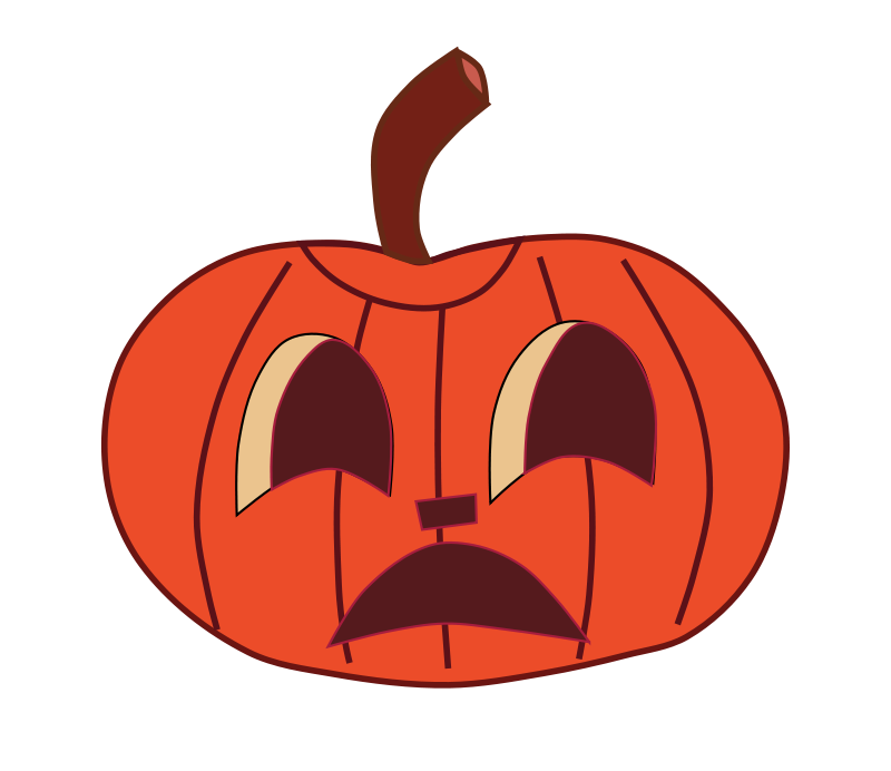 Clipart - Painted Halloween Pumpkin Faces