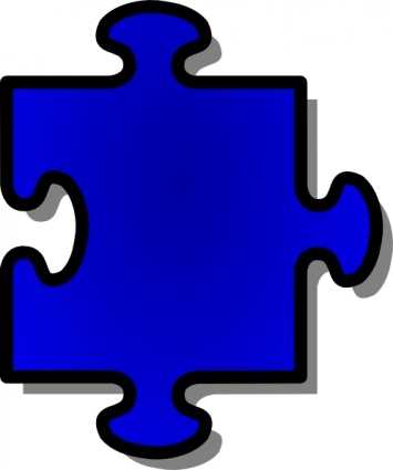 Blue Jigsaw Piece clip art vector, free vector images