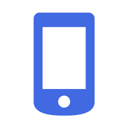 Royal blue mobile phone 8 icon - Free royal blue mobile phone icons