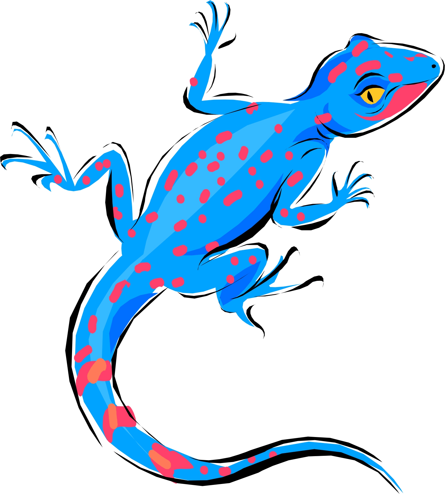 free cartoon lizard clipart - photo #5