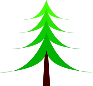 Fir Tree Clipart Image - Sparse Fir Tree