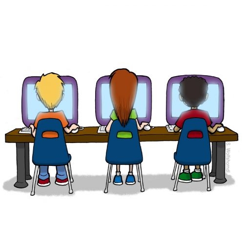 Kids Computer Lab Clipart