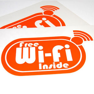 FREE WIFI DECAL BUSINESS SIGN STICKER DISPLAY STORE | eBay