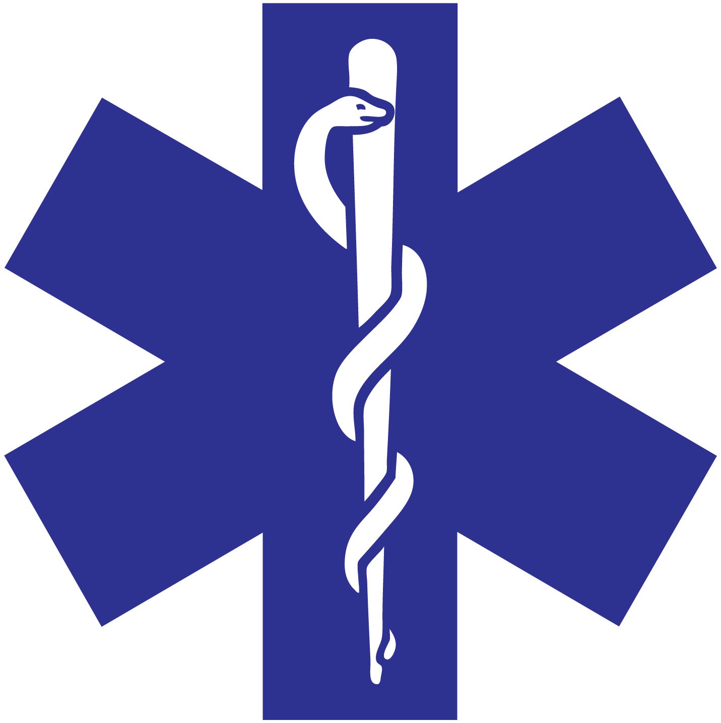 Reflective Standard Blue Star Of Life Decals