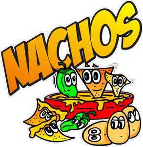 Nachos Mexican Restaurant Fast Food Vinyl Sign Decal - Harbour Signs