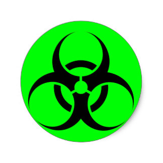 Green Biohazard Symbol Stickers | Zazzle