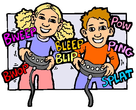 Children playing games clipart