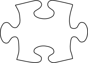 Jigsaw White Puzzle Piece Large Clip Art - vector ...