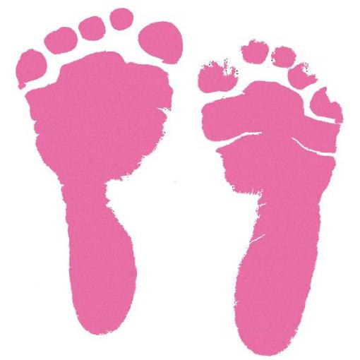 free baby girl footprint clipart - photo #44