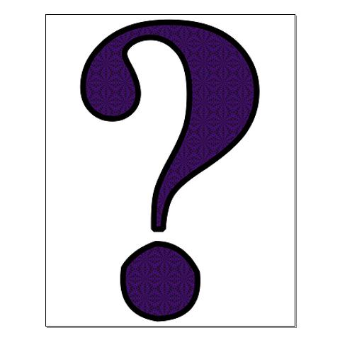 Purple question mark clipart