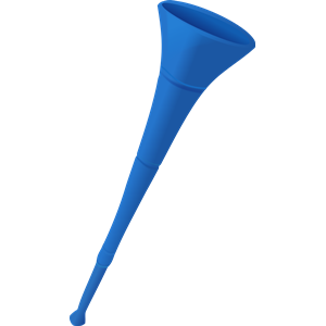 Blue Vuvuzela clipart, cliparts of Blue Vuvuzela free download ...