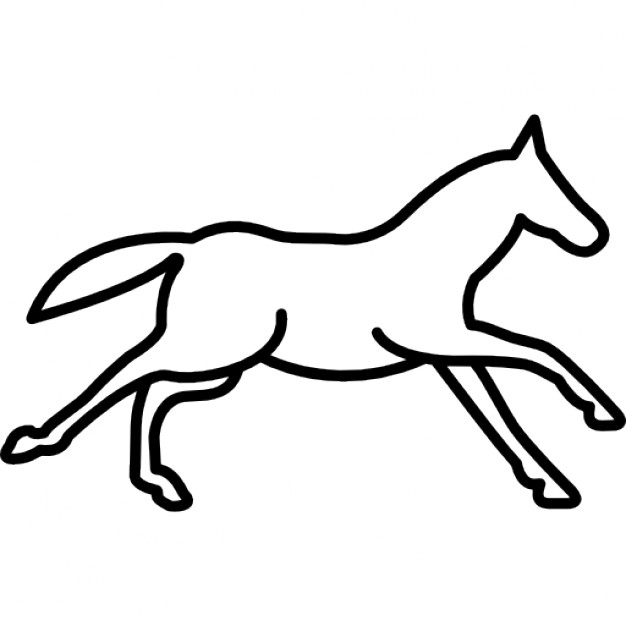 Running Horse Outline - ClipArt Best