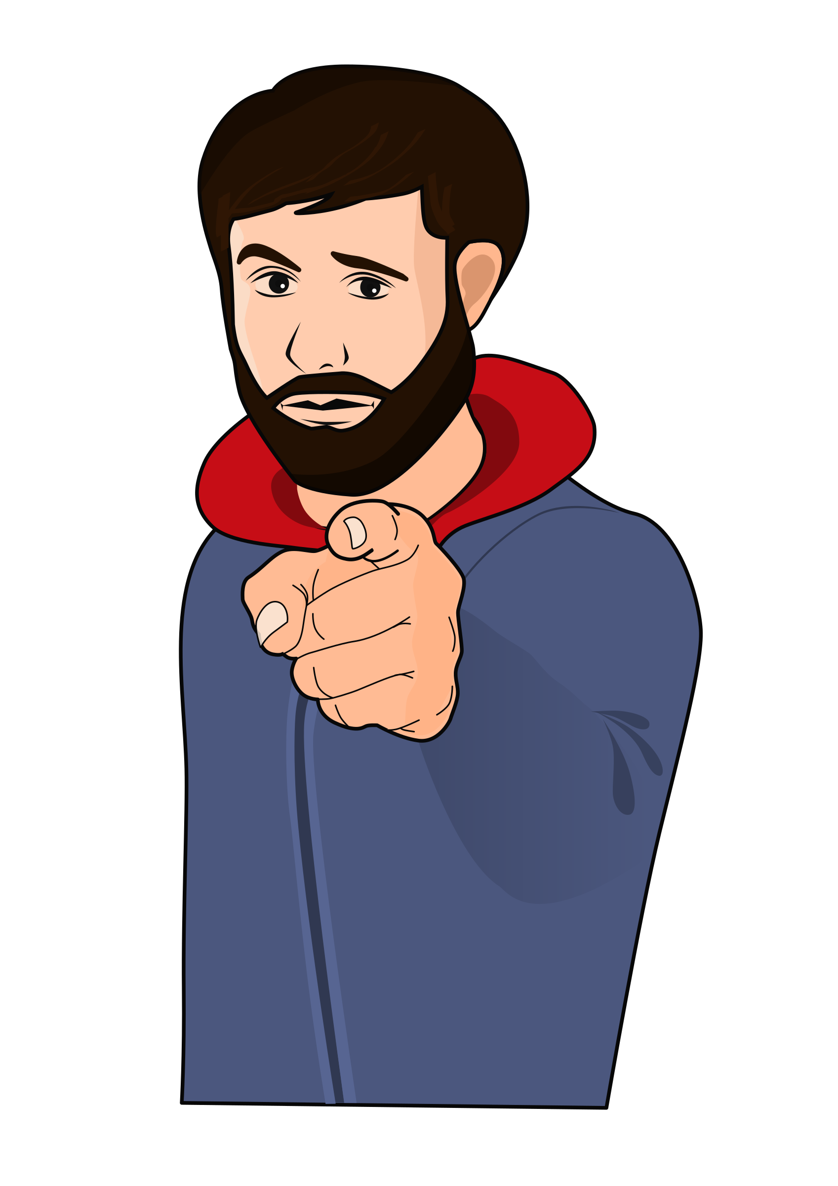 Person pointing at you clipart