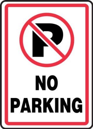 Accuform Signs MVHR402VS Adhesive Vinyl Safety Sign, Legend "NO ...