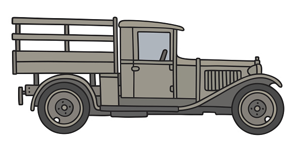 Cartoon Of The Army Truck Clip Art, Vector Images & Illustrations ...
