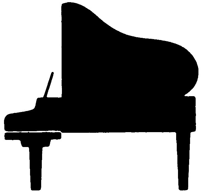 Free piano clipart black and white