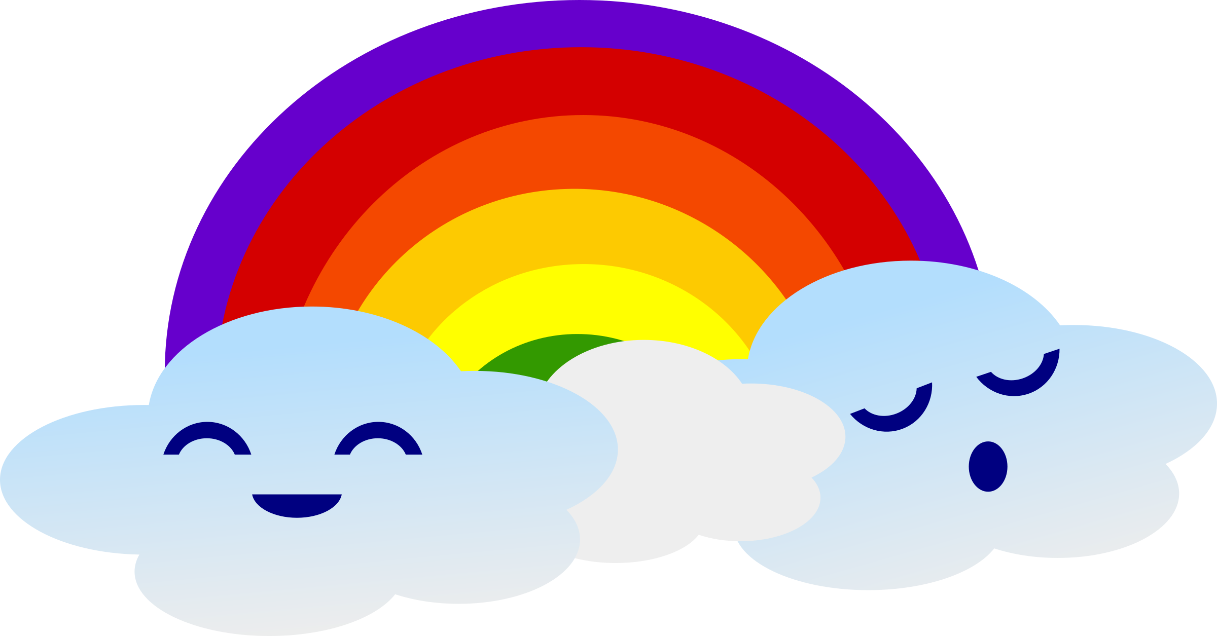 Clipart - Kawaii Rainbow