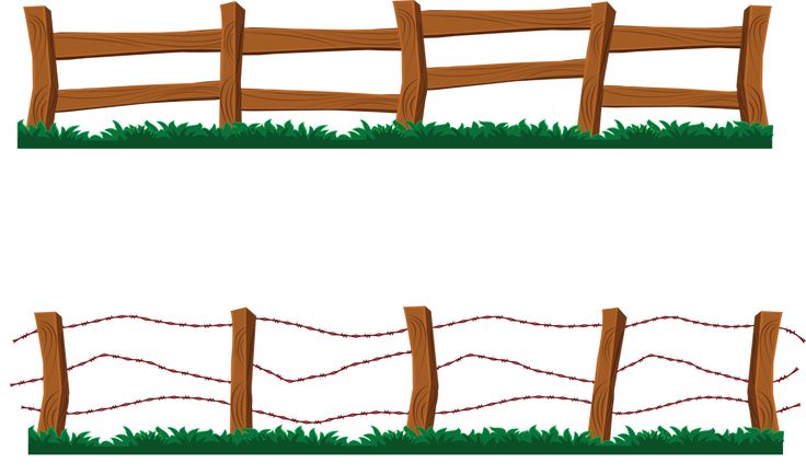 Horse fence clipart