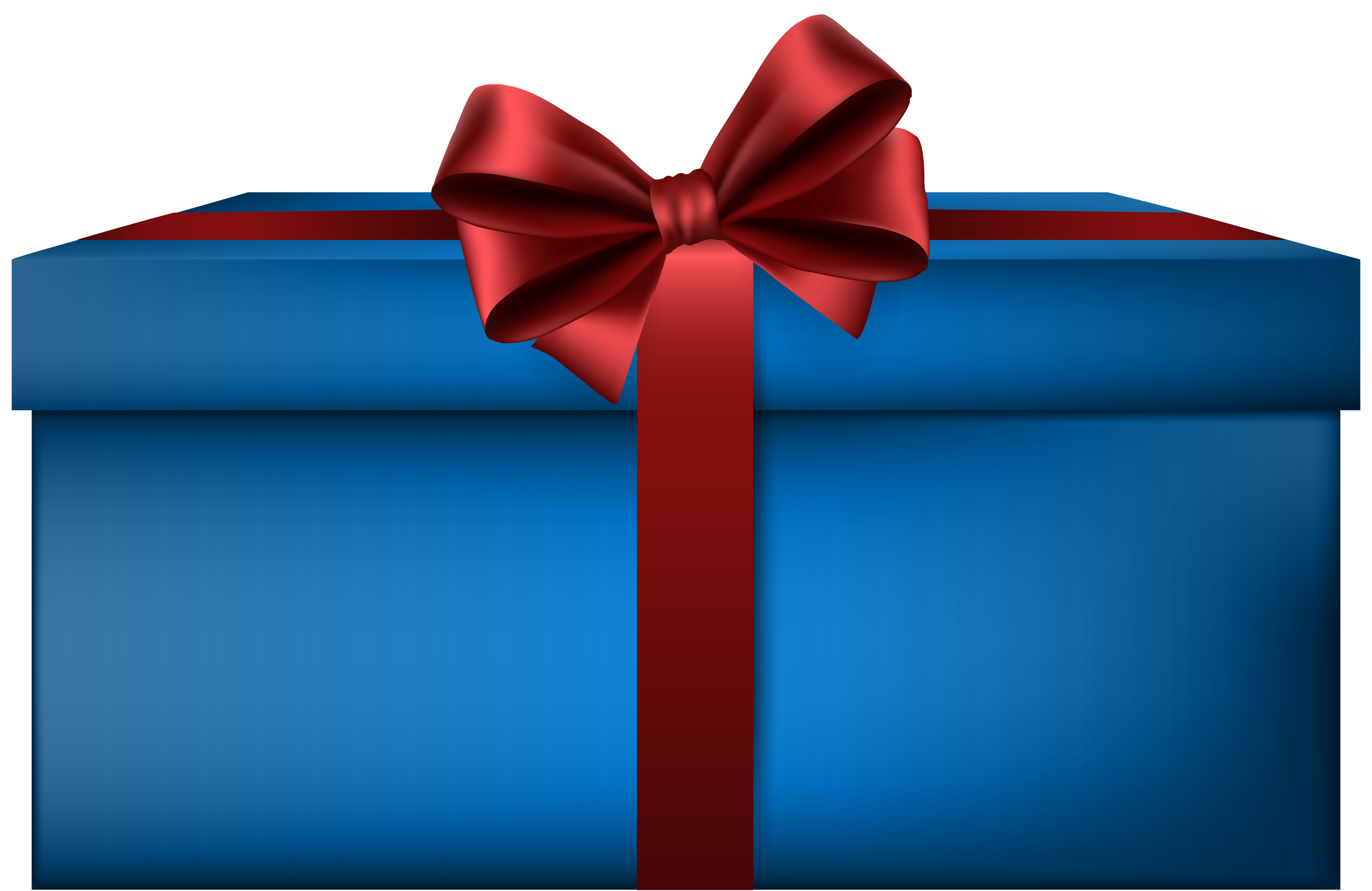 Elegant Blue Gift Box PNG Clip Art Image